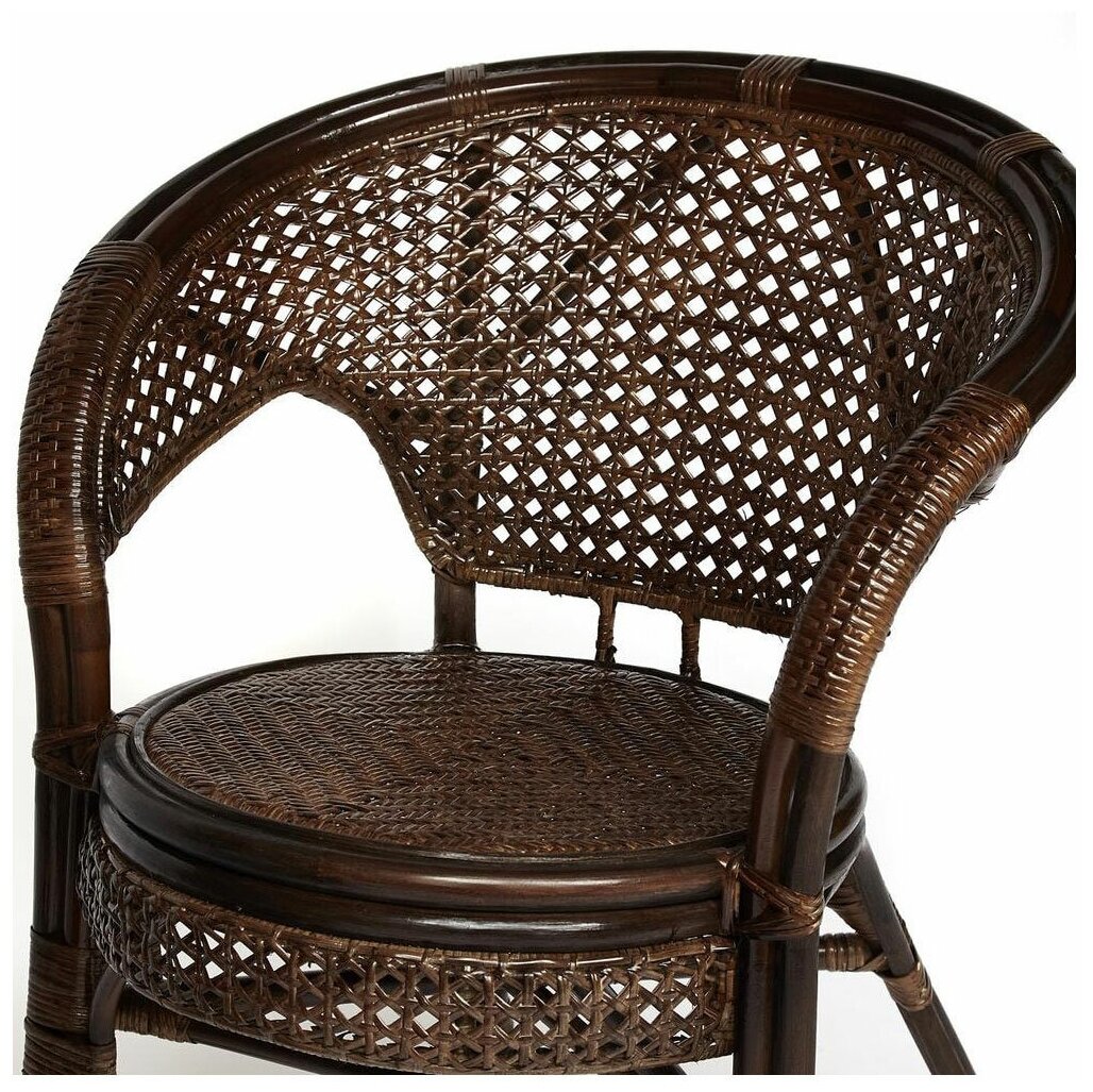 Террасный комплект "PELANGI" (стол со стеклом + 2 кресла) /без подушек/ - фотография № 12