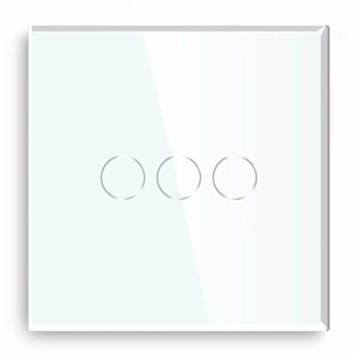 Сенсорный выключатель DiXiS Touch Wall Light Switch 3 Gang / 1 Way (86x86) White (TS3) light switch rf433mhz remote control wall touch switch 2 gang 1 way wall light switches with cystal glass panel