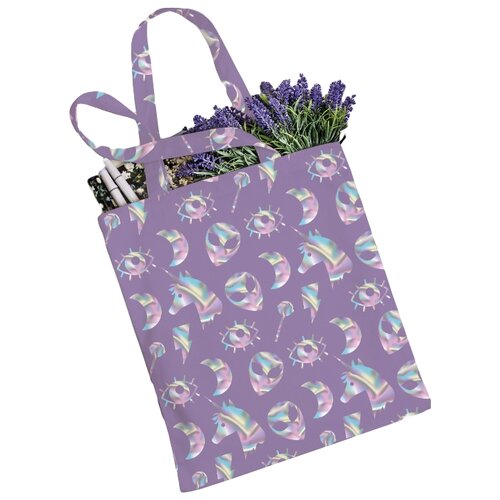 фото Сумка joyarty, текстиль, сиреневый