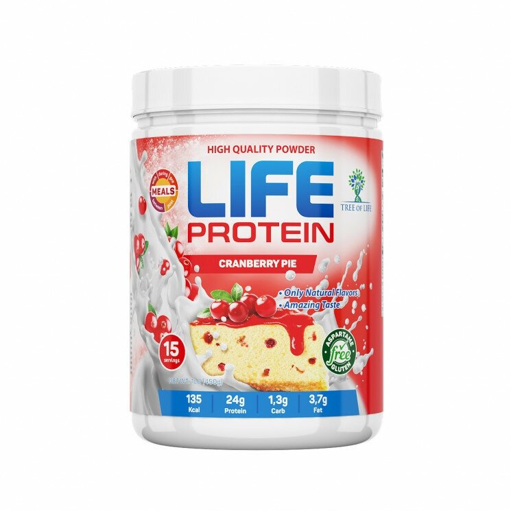 LIFE Protein 450 gr, 15 порции(й), клюквенный пирог
