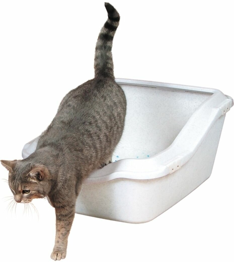Trixie Туалет для кошки Cleany Cat (белый) 45*21(29)*54 см - фотография № 2