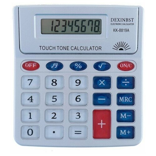 Калькулятор настольный, 8 - разрядный, KK - 8819А, с мелодией, 1 шт.