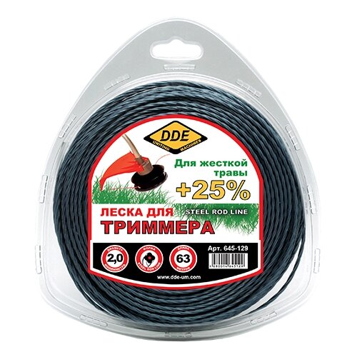 Леска (корд) DDE Steel rod line 2 мм 63 м 2 мм леска корд dde classic line 2 мм 63 м 2 мм