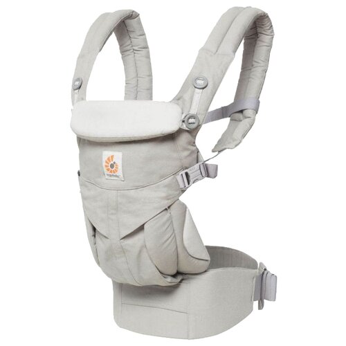 аксессуары для сумок кенгуру ergobaby накладки на лямки natural Эргорюкзак Ergobaby Omni 360 Cotton, pearl grey