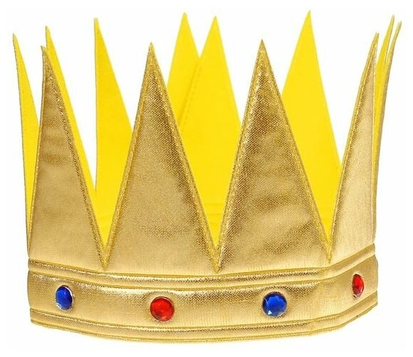 Корона "Царь" с камнями цвет золотой