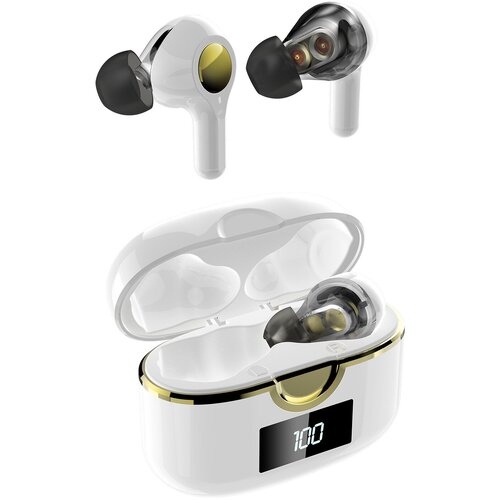 Наушники беспроводные BT ver 51 BYZ i19 кейс 300mAh белый Графеновые материалы динамиков 260000₽