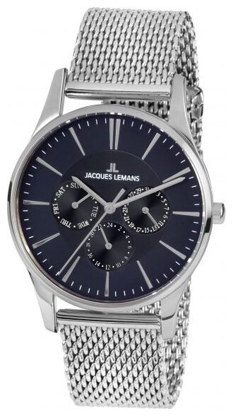 Наручные часы JACQUES LEMANS 1-1951G, серебряный, серый