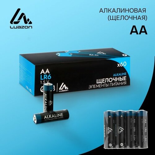 Батарейка алкалиновая (щелочная) LuazON, AA, LR6, спайка, 4 шт батарейка алкалиновая щелочная luazon lr1130 ag10 блистер 10 шт