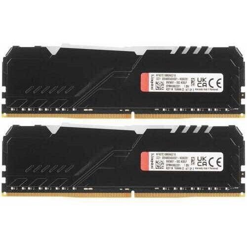 Оперативная память Kingston FURY Beast Black RGB KF437C19BBAK216 16 ГБ 839800₽