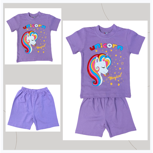 Комплект одежды Akzar Kids, повседневный стиль, размер 6, фиолетовый