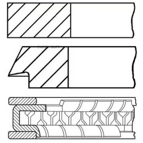 GOETZE 0840810000 Кольца поршн комл на 1 цил