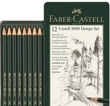 Карандаши чернографитовые Faber-Castell CASTELL® 9000 12 шт. - фото №20