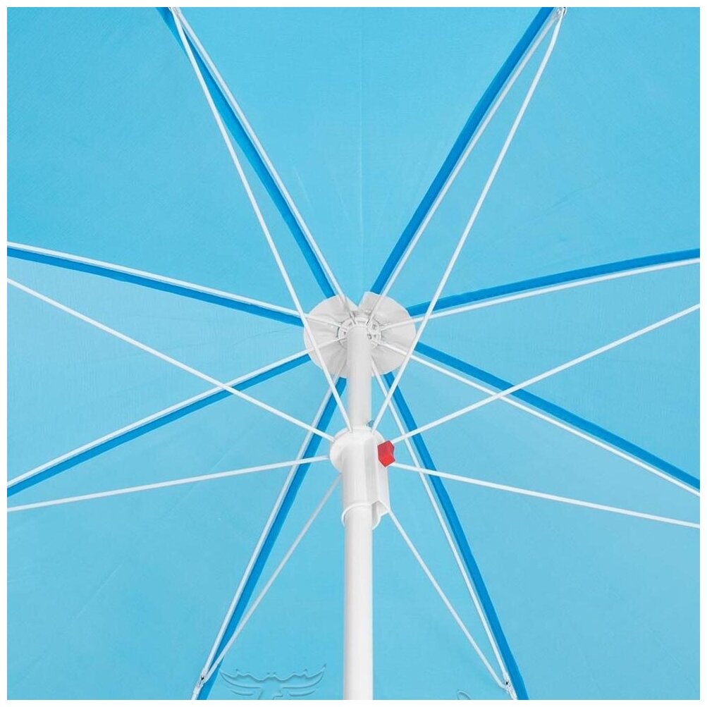 Зонт Nisus пляжный d 1,8м прямой голубой (19/22/170т) (n-180) . - фотография № 1