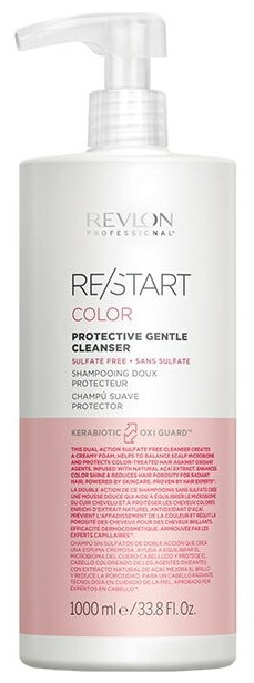 Revlon Restart Color: Шампунь для нежного очищения окрашенных волос (Protective Gentle Cleanser Shampoo), 1000 мл