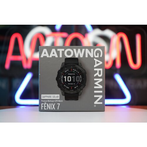 Garmin Fenix 7 Sapphire Solar - Carbon Gray DLC Titanium with Black Band 010-02540-20 9757300₽