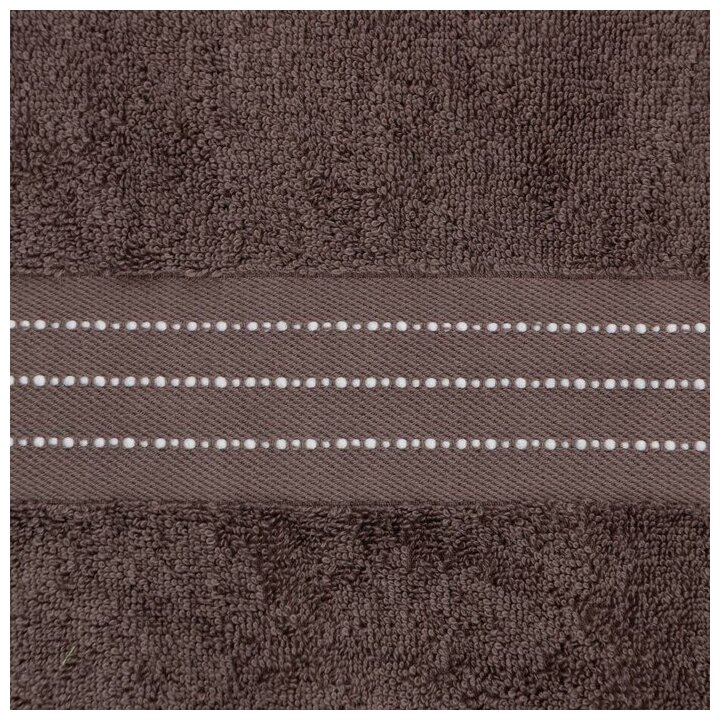 Полотенце махровое Лондон 30х60 серо-коричневый, 100% хлопок , 430г/м - фотография № 3