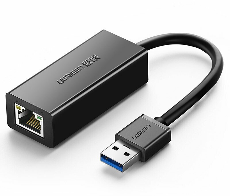 Адаптер UGREEN CR111 (20256) USB 3.0 Gigabit Ethernet Adapter. Цвет: черный