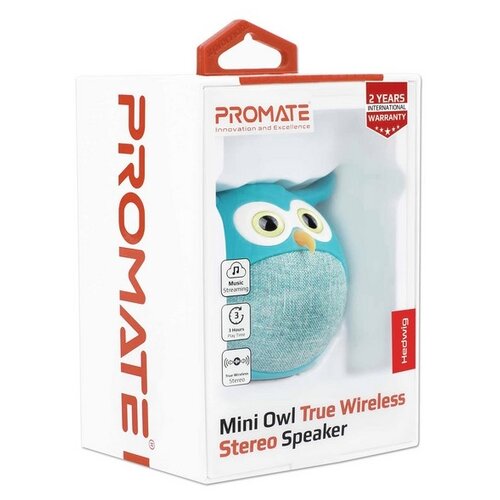 Портативная Bluetooth колонка Promate Hedwig blue 192200₽