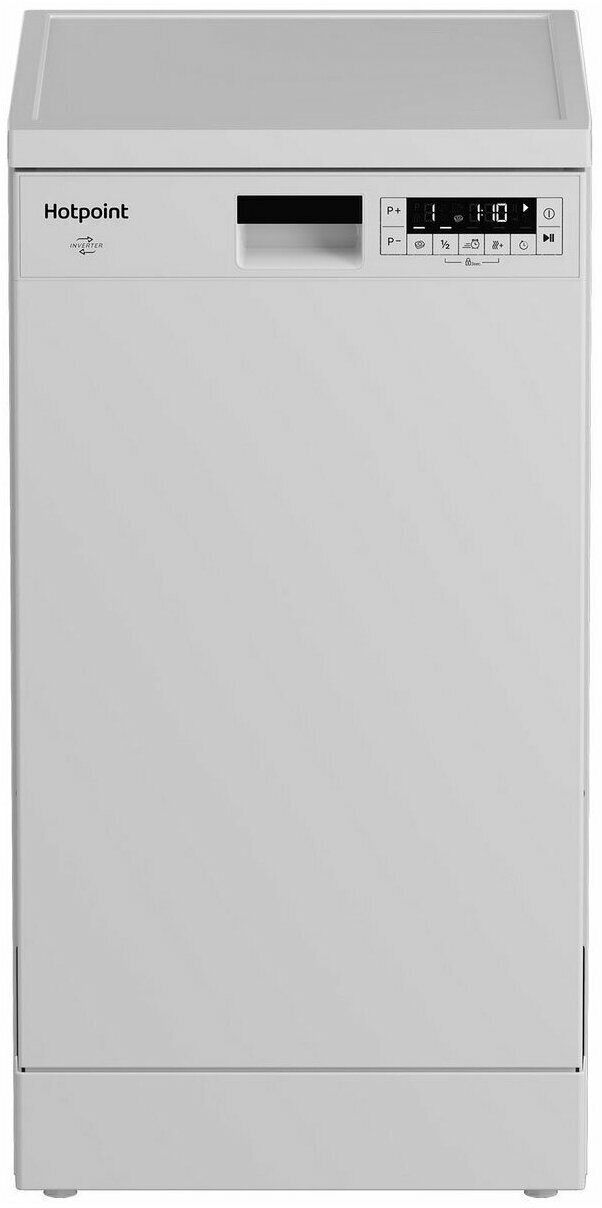 Посудомоечная машина 45см HOTPOINT-ARISTON HFS 1C57 белый (диспл, инвертор) - фотография № 1