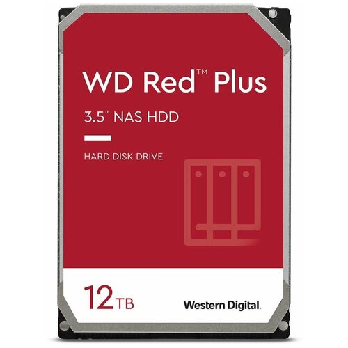 Жесткий диск WD Red Plus WD120EFBX 12ТБ HDD SATA III 35 34125₽