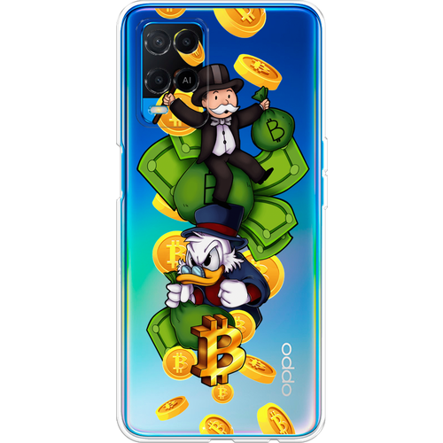 Силиконовый чехол на Oppo A54 / Оппо A54 Scrooge McDuck and Monopoly, прозрачный силиконовый чехол на oppo a74 оппо a74 scrooge mcduck and monopoly прозрачный