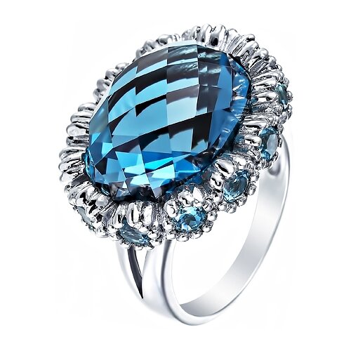 фото Element47 кольцо из серебра 925 пробы с аметистом и кубическим цирконием r29595k-11_am_002_yg, размер 17.25