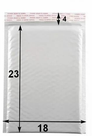 Пакет упаковочный воздушно-пузырьковый (пупырчатый) с клеевым краем, размер 18*23см + 4см, белый, непрозрачный, 10 шт - фотография № 3