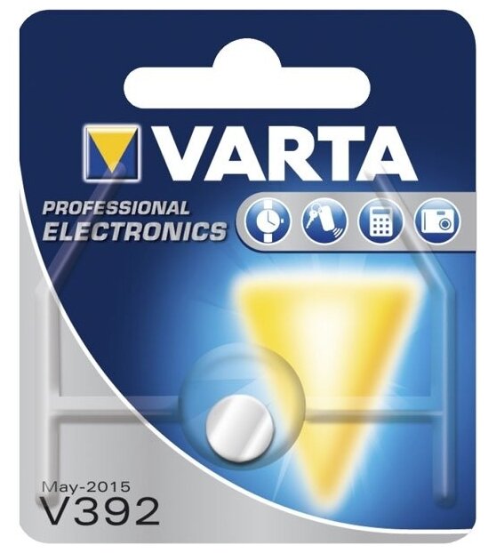 Батарейка для часов Varta V392 SR41 1.55V, 7.9x3.6mm в блистере 1 шт.