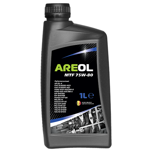 AREOL 75W80AR107 AREOL MTF 75W80 (1л)_полусинт. трансм. масло для робот. и МКПП!\ API GL-4, MB 235.10, VOLVO 97308