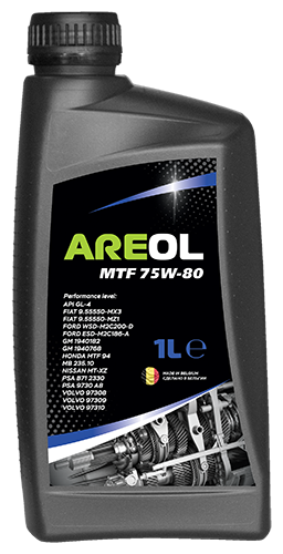 AREOL MTF 75W80 (1л) полусинт. трансм. масло для робот. и МКПП\ API GL-4, MB 235.10, VOLVO 97308 75W80AR107