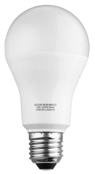 Лампа светодиодная Sweko 38733, E27, A60, 13 Вт, 4000 К