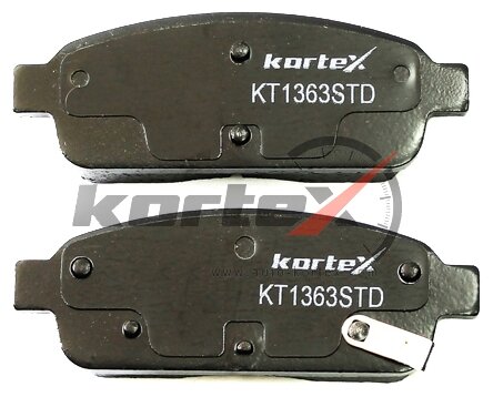 Дисковые тормозные колодки задние KORTEX KT1363STD (4 шт.)