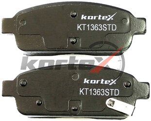 Дисковые тормозные колодки задние KORTEX KT1363STD для Opel Astra, Chevrolet Cruze (4 шт.)