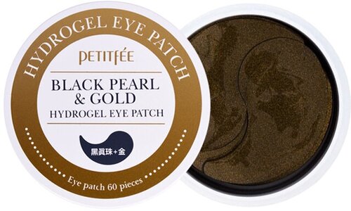 Гидрогелевые патчи для области вокруг глаз с пудрой черного жемчуга и золотом Petitfee Black Pearl and Gold Hydrogel Eye Patch