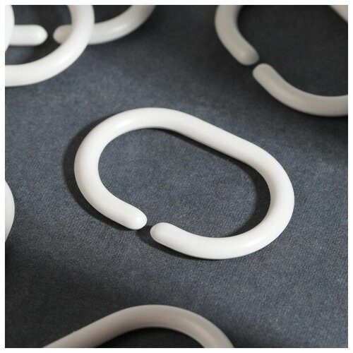 Кольцо овальное для карниза 46 30 60 40 мм цвет белый15 шт 386₽