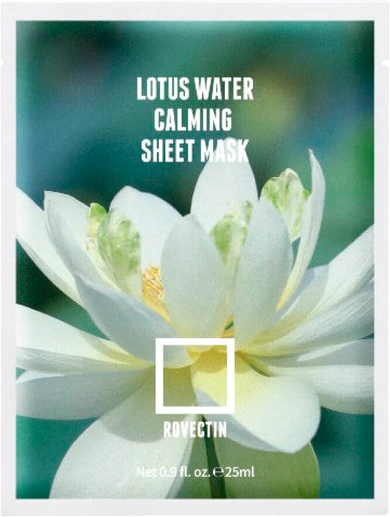 Rovectin Успокаивающая гидрогелевая маска для лица с экстрактом лотоса Lotus Water Calming Sheet Mask 25 мл