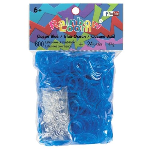 фото Резинки для плетения браслетов rainbow loom голубой ocean blue (b0061)