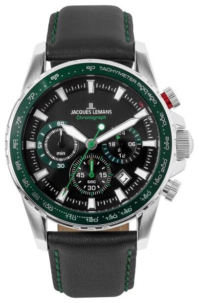 Наручные часы JACQUES LEMANS Sports 1-2099C, серый, зеленый