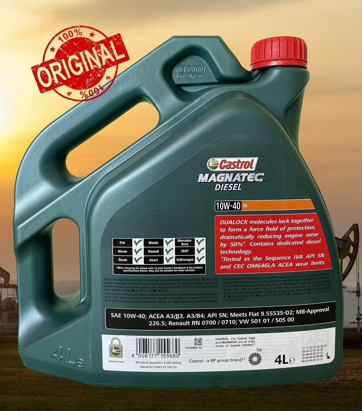 Моторное масло Castrol Magnatec Diesel 10W/40 B4, 1 л, полусинтетическое - фото №12