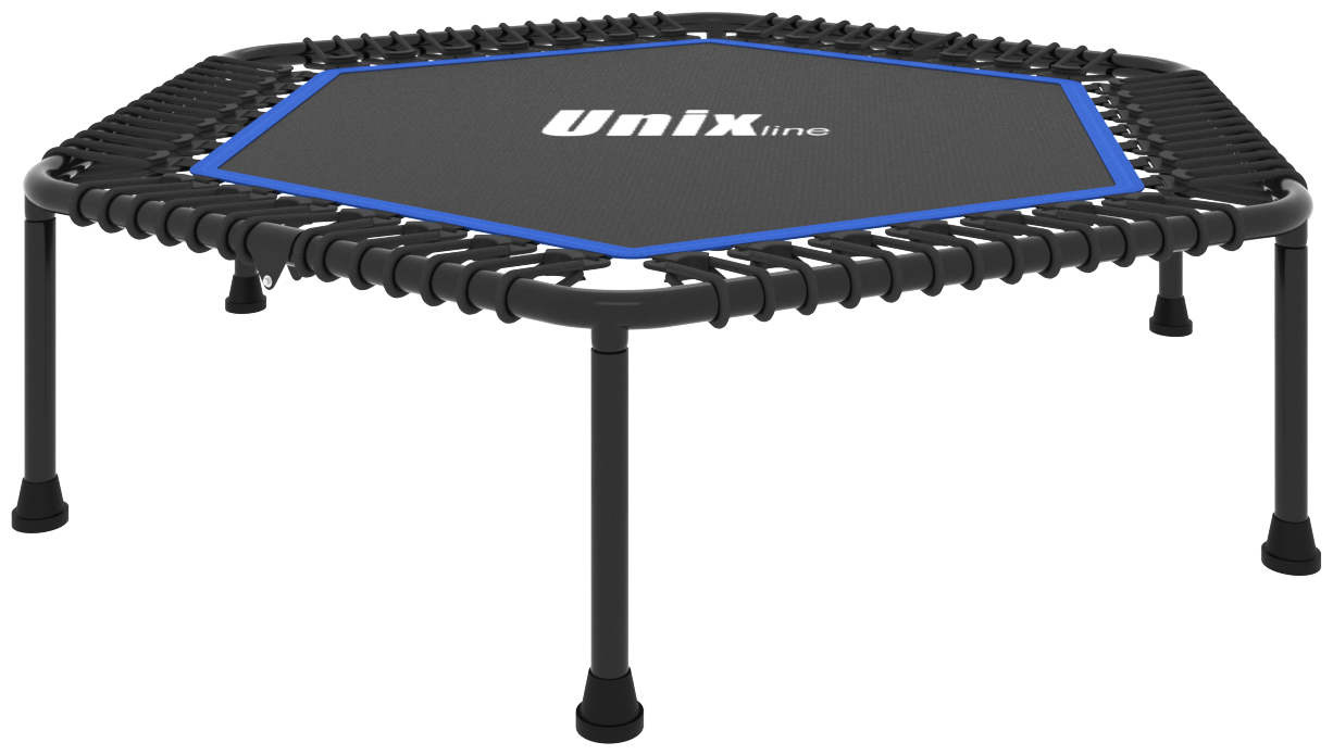 Батут UNIX Line FITNESS Lite Blue (130 cm), складной