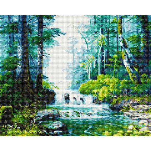 Алмазная мозаика Ручей в лесу, 40x50 см, ВанГогВоМне