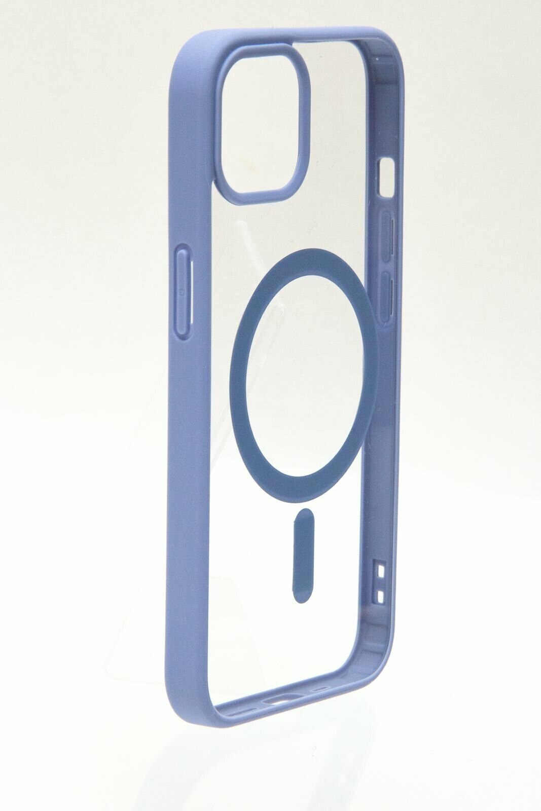Чехол MagSafe для Apple iPhone 13 / чехол на айфон 13 прозрачный голубой