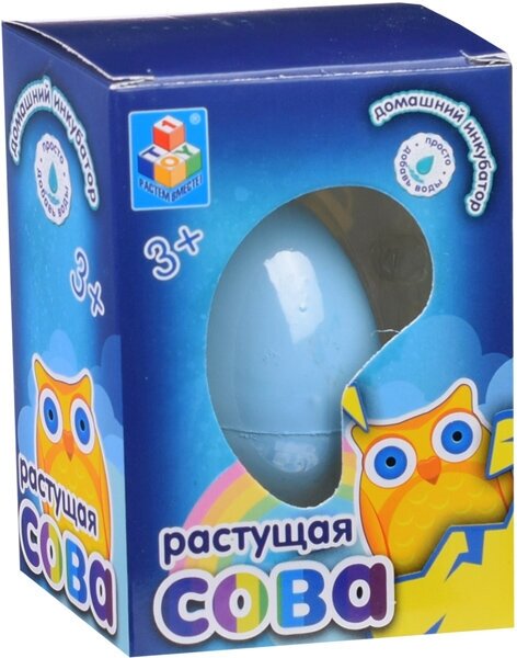 Яйцо с растущей фигуркой 1Toy Домашний инкубатор, Сова (Т15940)