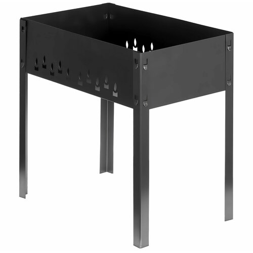 Мангал Стандарт 30х50х50 см с шампурами для загородного отдыха и пикника компактно транспортируется и требует минимум времени и усилий на сборку 3617₽