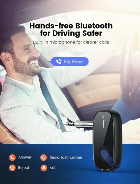 Bluetooth аудио ресивер UGREEN CM279 (70304), Bluetooth 5.0, APTX