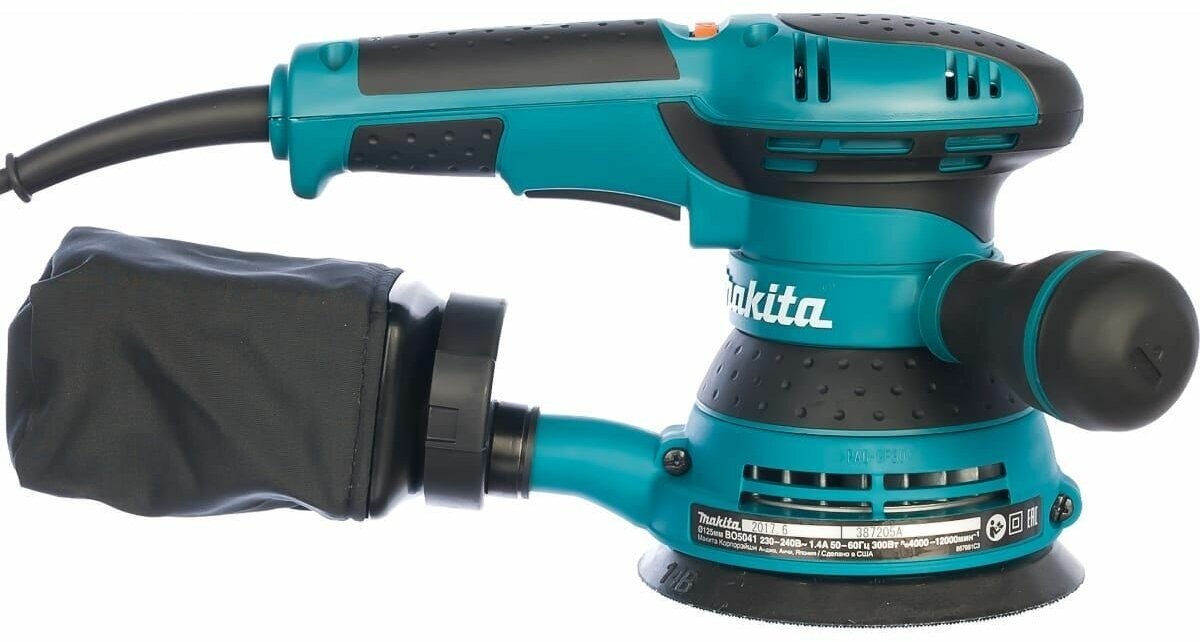 Эксцентриковая шлифмашинки Makita BO5041 (ПШМ), 300 Вт, 4000 кол/мин