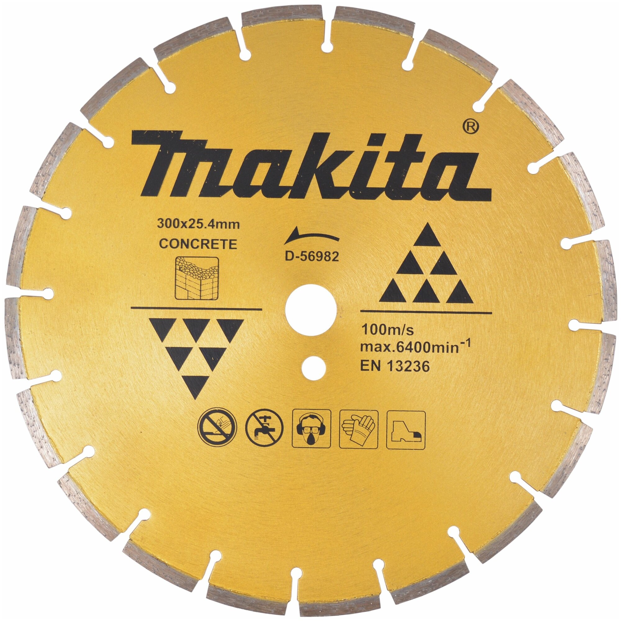 Алмазный диск сегментированный по бетону 300х20/25,4 мм Makita D-56982