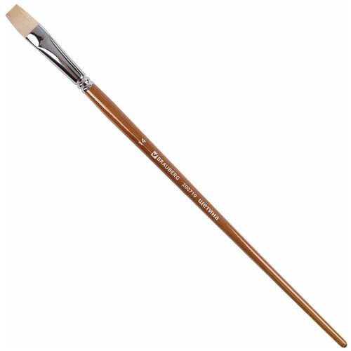 Кисть BRAUBERG 200719, комплект 5 шт. кисточка brauberg classic щетина 24 плоская длинная ручка 24 3 пакет коричневый