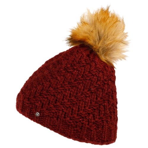 фото Шапка женская finn flare, цвет: вишневый w19-12142_332, размер 56