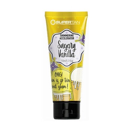 Super Tan Sugar Vanilla мерцающий ускоритель загара с маслом какао и соком листьев алоэ 150 мл tannymaxx крем ускоритель для загара beluga luxury tan preparer без бронзаторов с